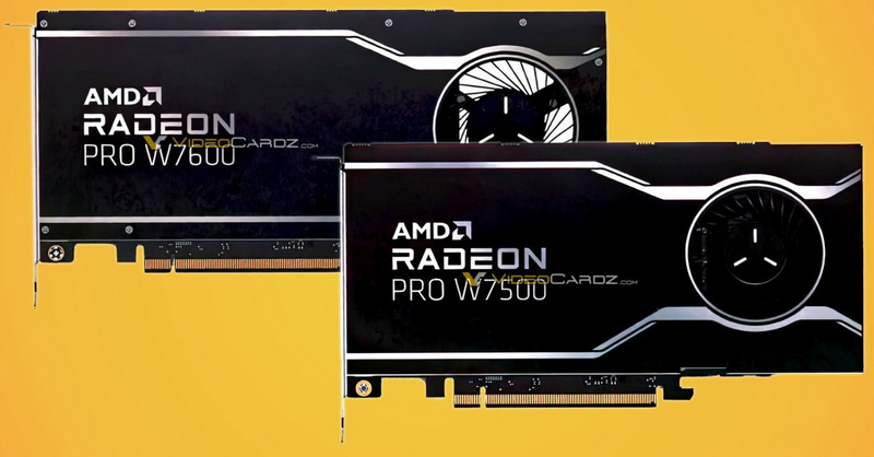 AMD ще пусне на пазара професионални графични карти Radeon PRO W7600 и Radeon PRO W7500 