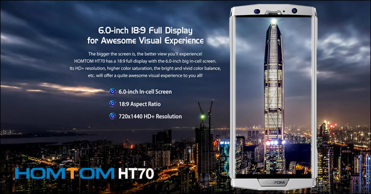 Homtom HT70 display