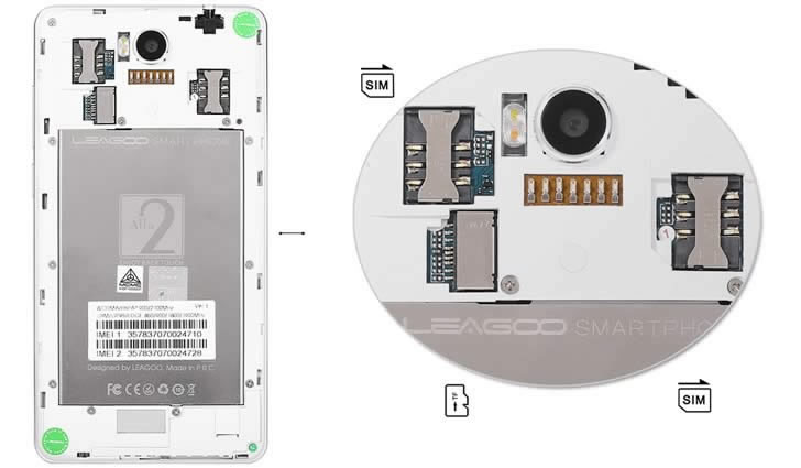 Leagoo Alfa 2 slots