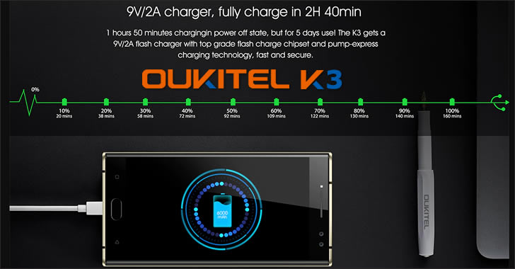 Oukitel K3 battery