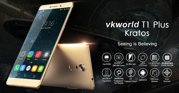 Vkworld T1 Plus Kratos - евтин смартфон с 6-инчов дисплей и алуминиев корпус