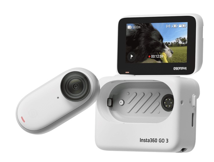 Insta360 представи ултракомпактната екшън камера GO 3 с калъф за зареждане на екрана 