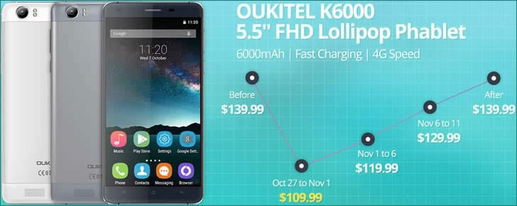 Oukitel K6000 Sale