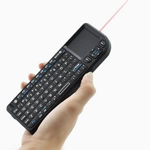 Мини Bluetooth клавиатура с вградена лазерна показалка