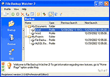 File Backup Watcher, версия 2.0.6...