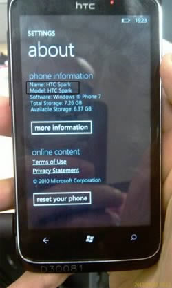 HTC Spark - снимки и характеристики...