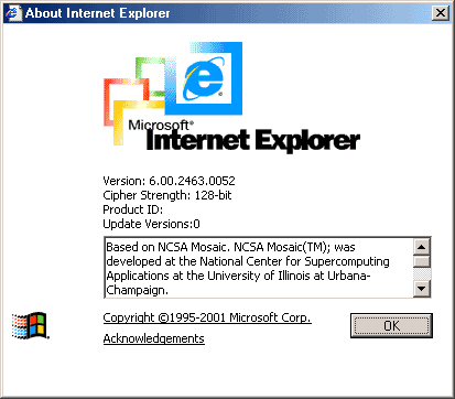 Пълната версия на Internet Explorer 6 Beta 2 Build 2463.0052 вече онлайн...
